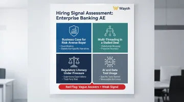 Four enterprise banking AE interview assessment signals for strategic selling and regulatory literacy