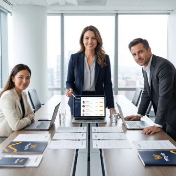 Recruiter presenting fintech candidates to a hiring team