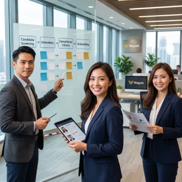 Recruitment process meeting for banking staffing