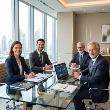 Finance recruitment consultants meeting with banking leadership