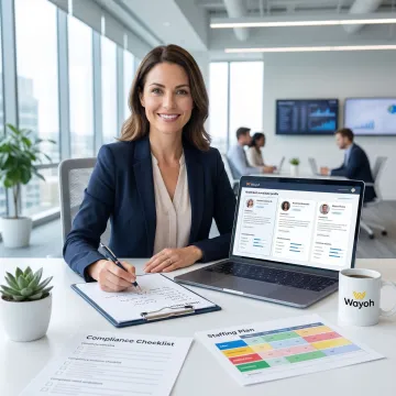 Healthtech recruiter reviewing candidate shortlist