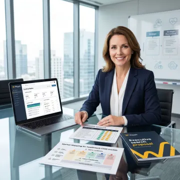 Healthtech executive search strategy meeting