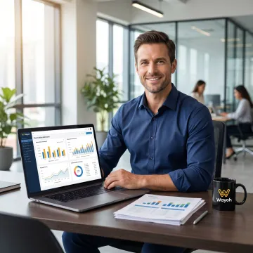 Credit controller reviewing fintech finance reports