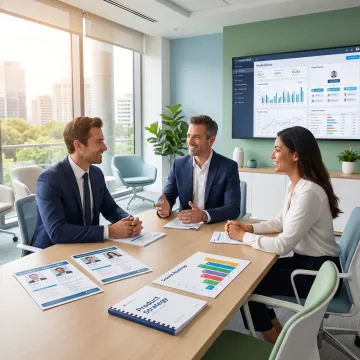 Healthtech executive search strategy meeting