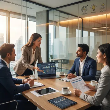 Fintech recruitment consultation in progress