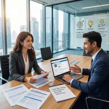 Recruiter discussing internal audit hiring needs