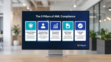 AML five pillars framework showing analytics role in each compliance area