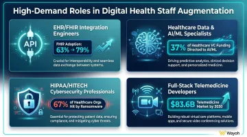 Four high-demand digital health staff augmentation roles and specializations overview