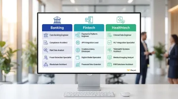 Regulated industry technology roles across banking fintech and healthtech sectors comparison