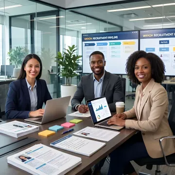 Recruiter reviewing fintech candidate shortlist