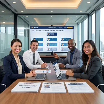 Executive recruiter discussing CIO search with client