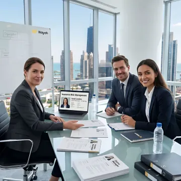 Recruiter meeting with insurance risk management candidates