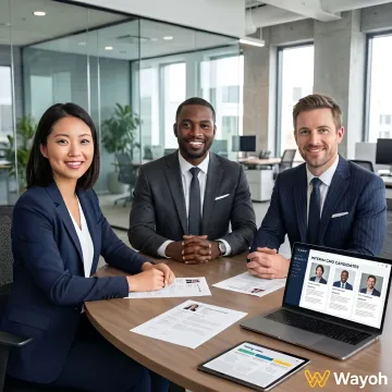 Recruiter presenting interim marketing leadership candidates