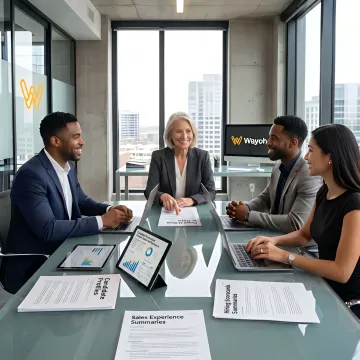 Recruiter evaluating fintech sales candidates