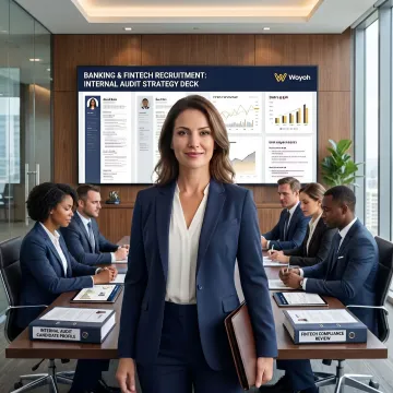 Recruiter discussing internal audit hiring for banking and fintech roles