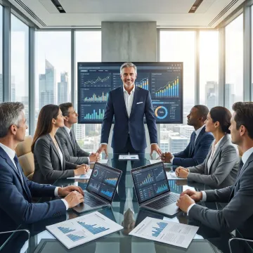 Interim CFO consulting with banking leadership team