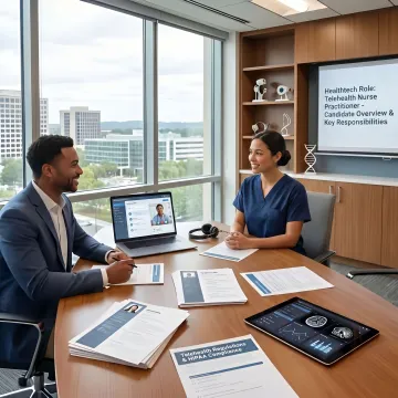 Recruiter sourcing nurse practitioner talent for healthtech