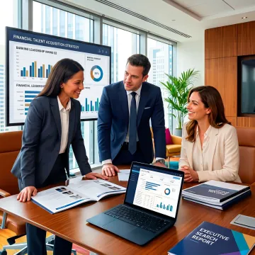 Recruiter consulting with banking hiring leaders