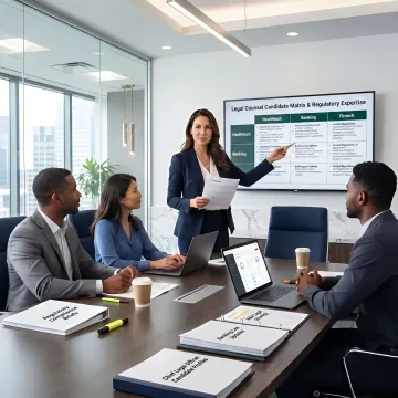 Recruiter discussing legal counsel hiring needs