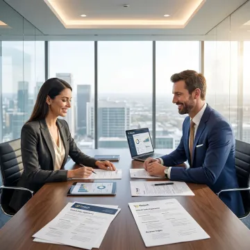 Recruiter interviewing account executive candidate
