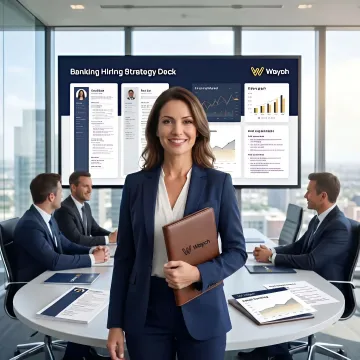 Retail banking recruiter consulting with financial institution hiring team