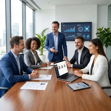 Recruiter presenting interim engineering candidates to a hiring team