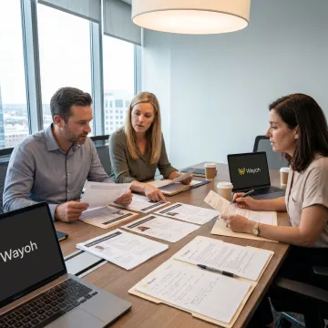 Compliance recruiting team reviewing financial services candidates