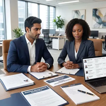 Recruiting team reviewing AI governance candidate profiles