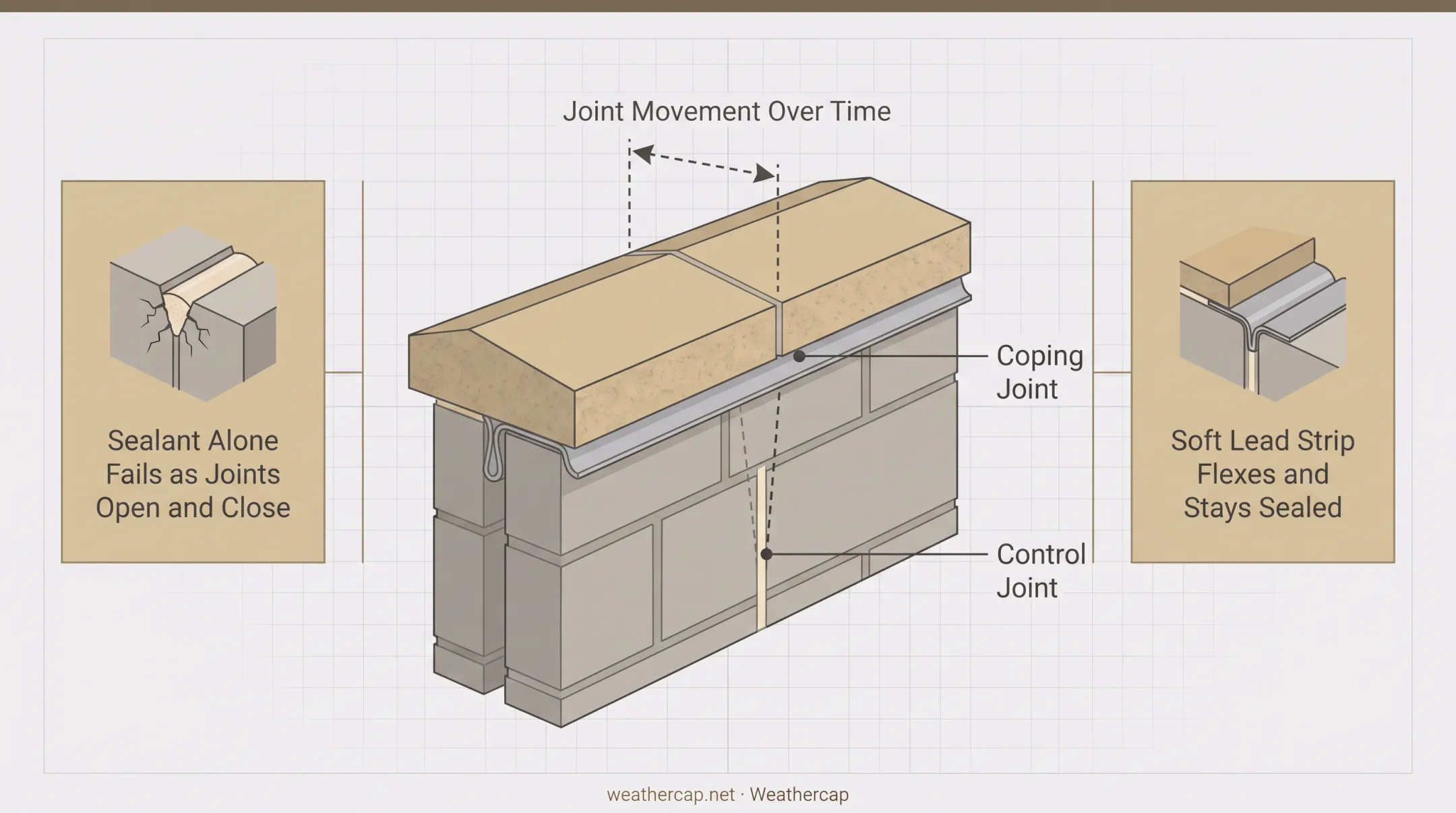 Four parapet wall framing types comparison flush edge platform balloon masonry