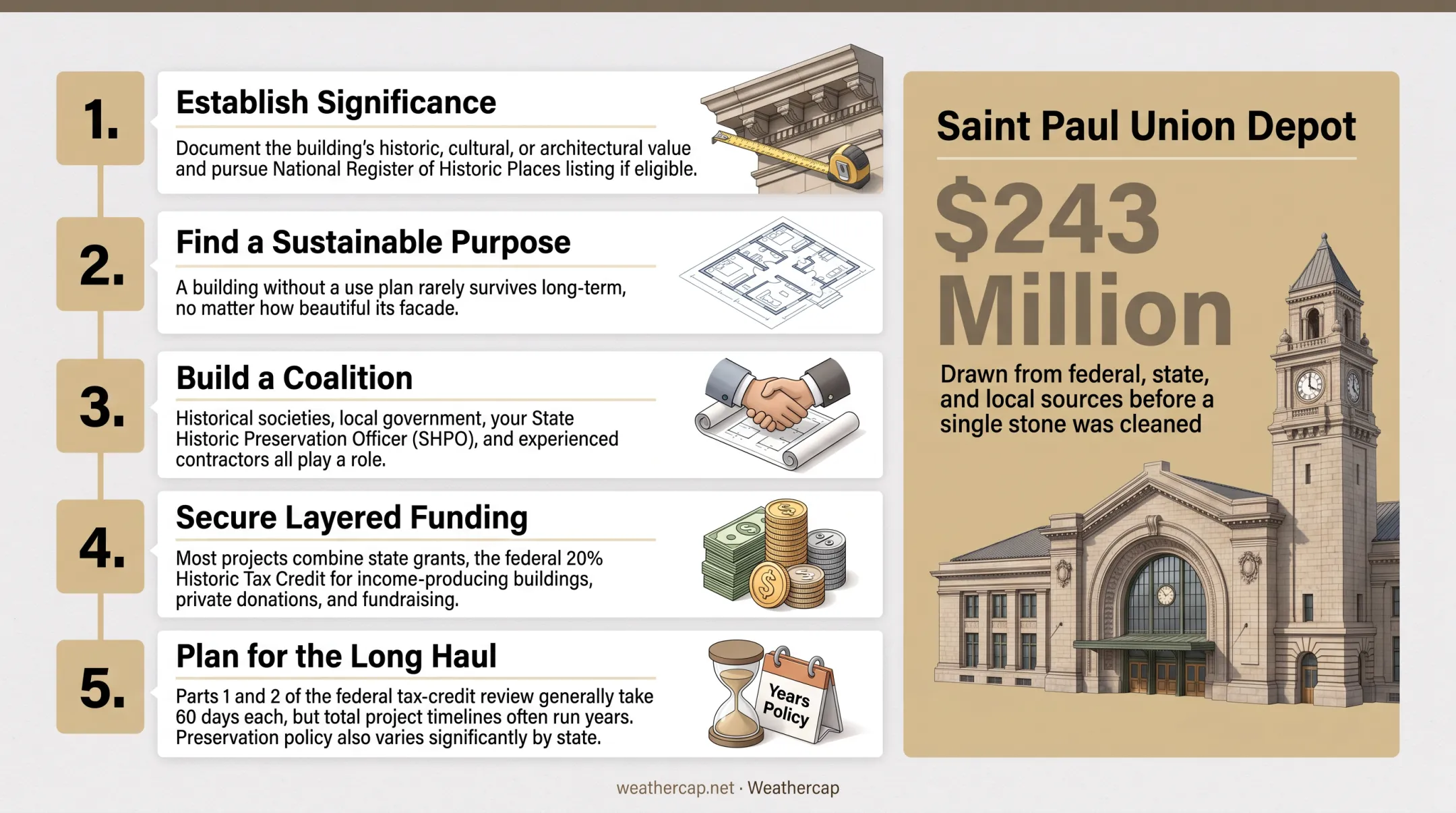 5-step process for successfully preserving a historic building