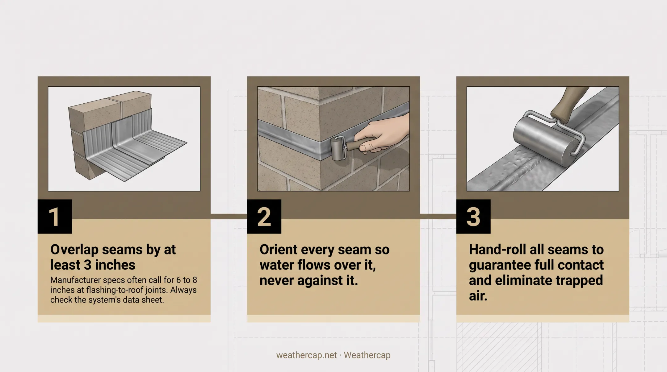 5-step parapet wall waterproofing installation process flow