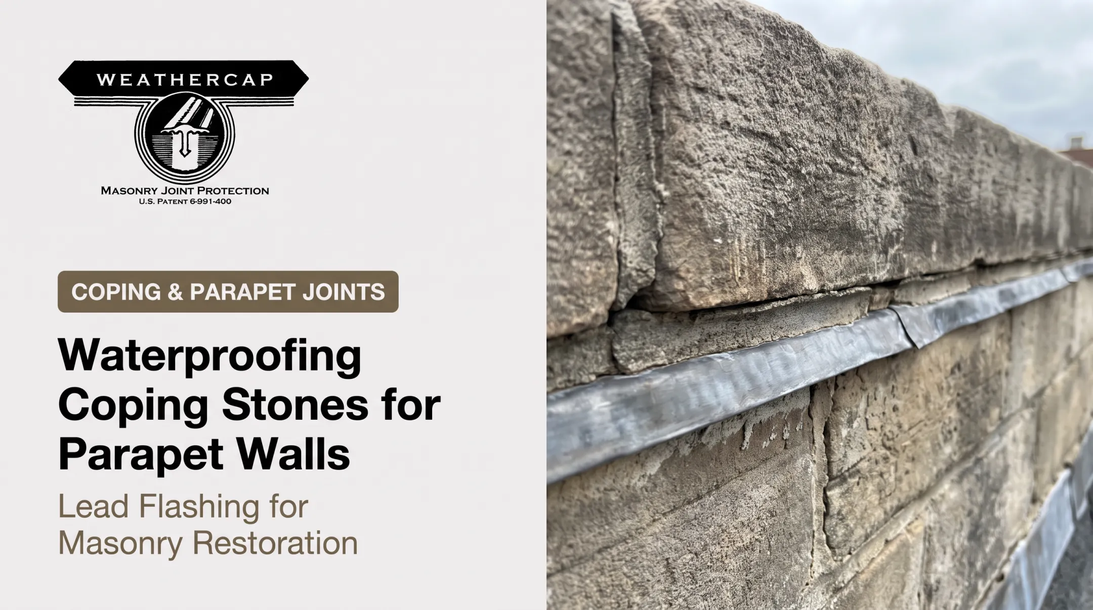 Waterproofing Coping Stones for Parapet Walls