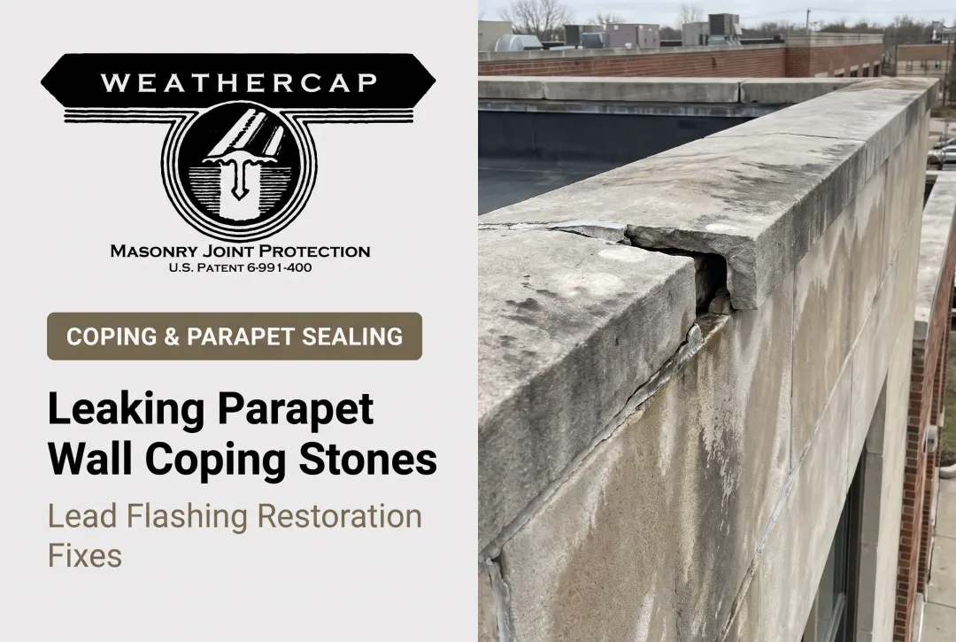 Leaking Parapet Wall Coping Stones
