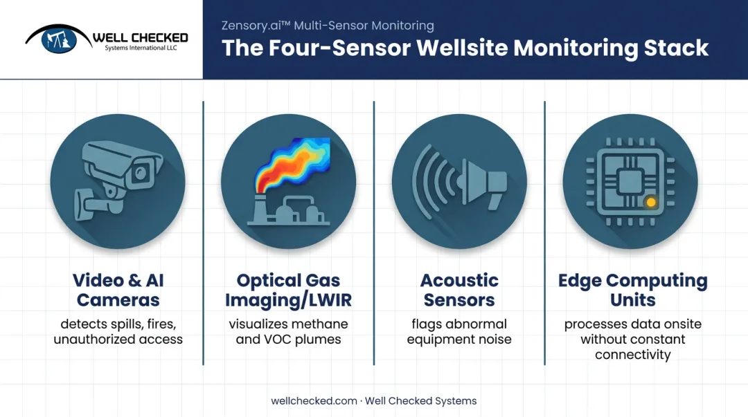 Comparison of four remote monitoring sensor types for oil and gas wellsites