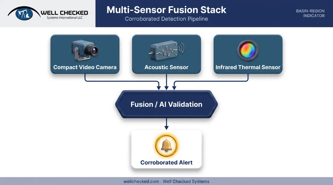 Multi-sensor fusion architecture combining video acoustic and infrared detection