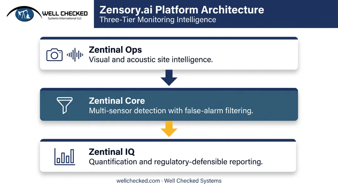 Zensory.ai three-layer platform architecture from detection to quantification