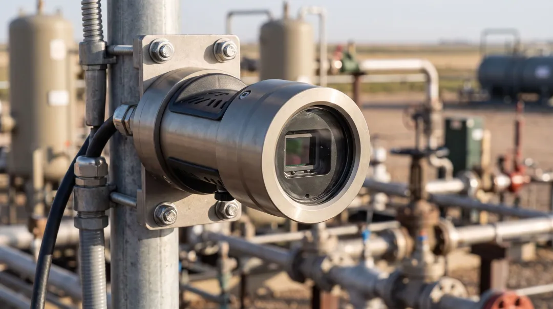 Uncooled LWIR infrared sensor camera used for methane gas detection
