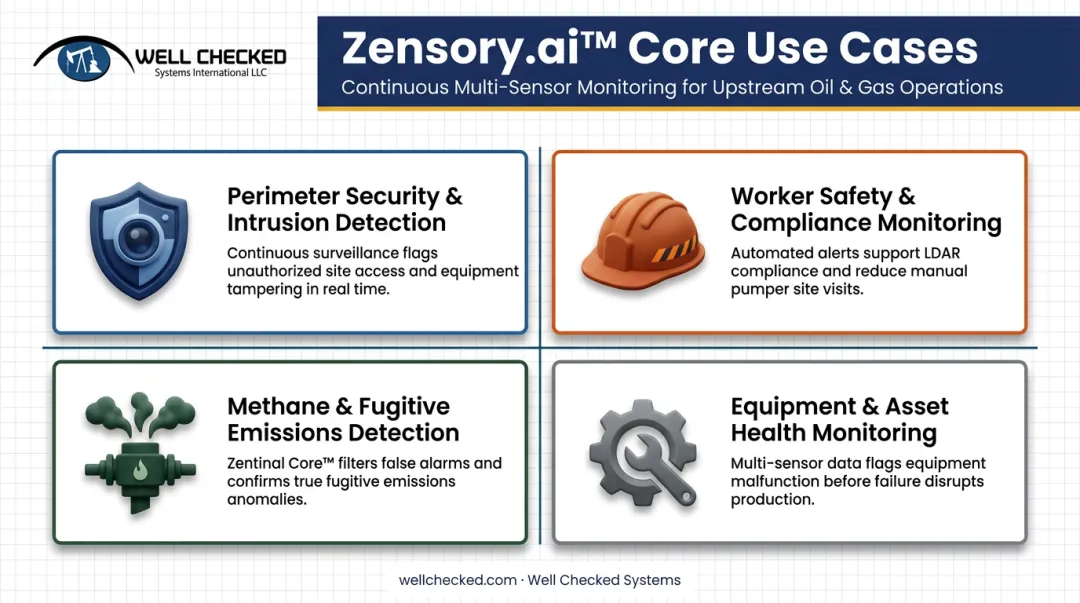 Four core AI surveillance use cases for oil and gas wellsite operations