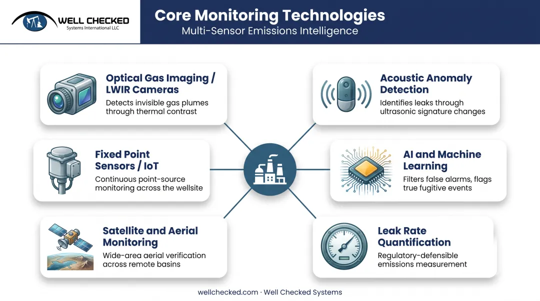 Five core technologies powering continuous methane monitoring systems overview