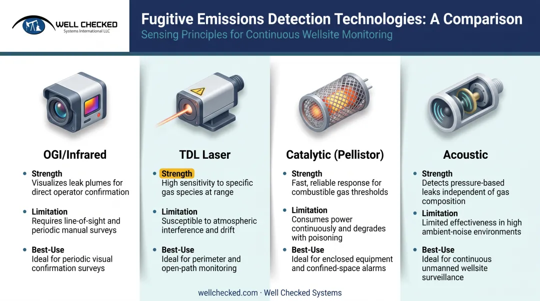 Comparison of four methane detection technologies strengths and limitations
