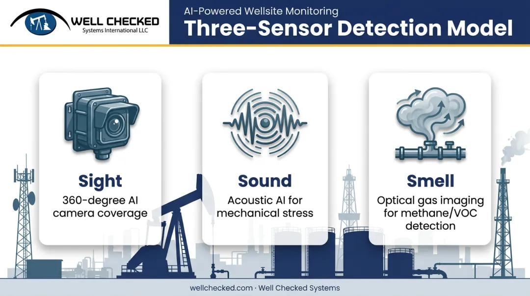 Multi-sensor wellsite monitoring showing multi-sensor detection