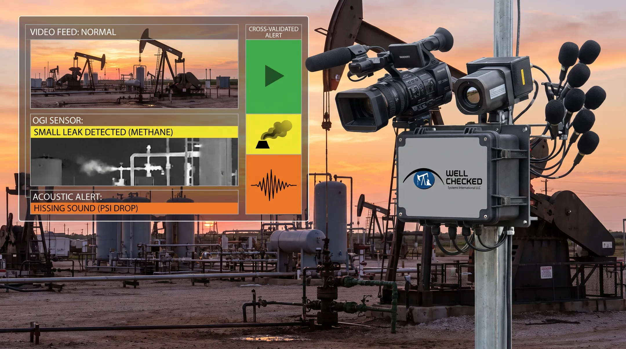 Zensory.ai multi-sensor platform combining video acoustic and gas imaging