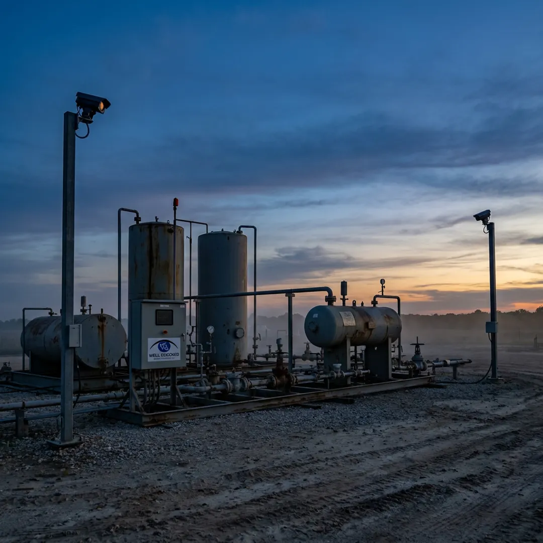 Infrared gas detection monitoring an oil and gas wellsite