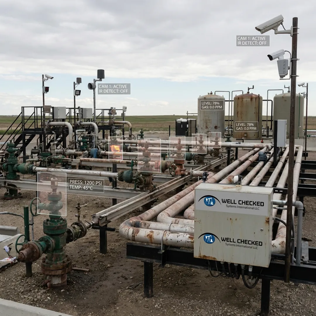 Remote oil and gas wellsite monitoring system