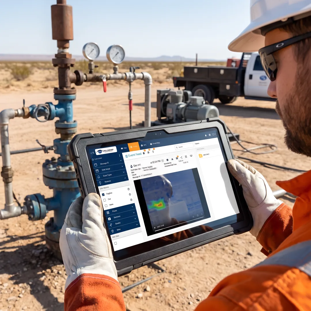 Methane leak detection at remote oil and gas wellsite