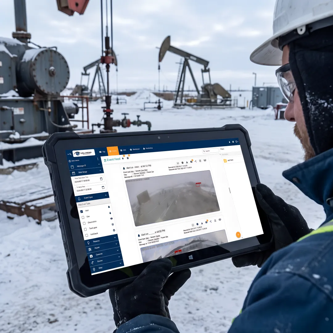 Acoustic monitoring system at remote oil and gas wellsite