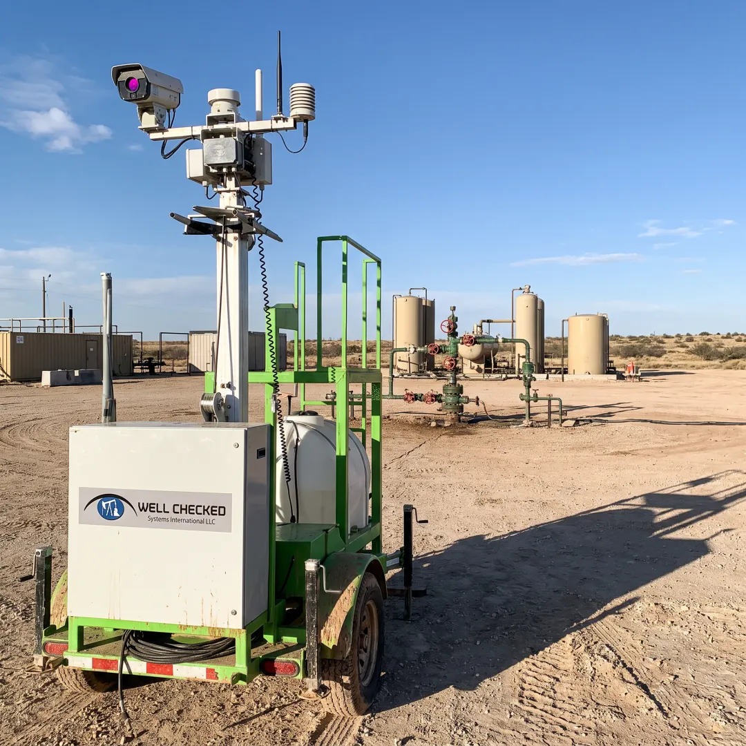 Remote oil and gas emissions monitoring equipment