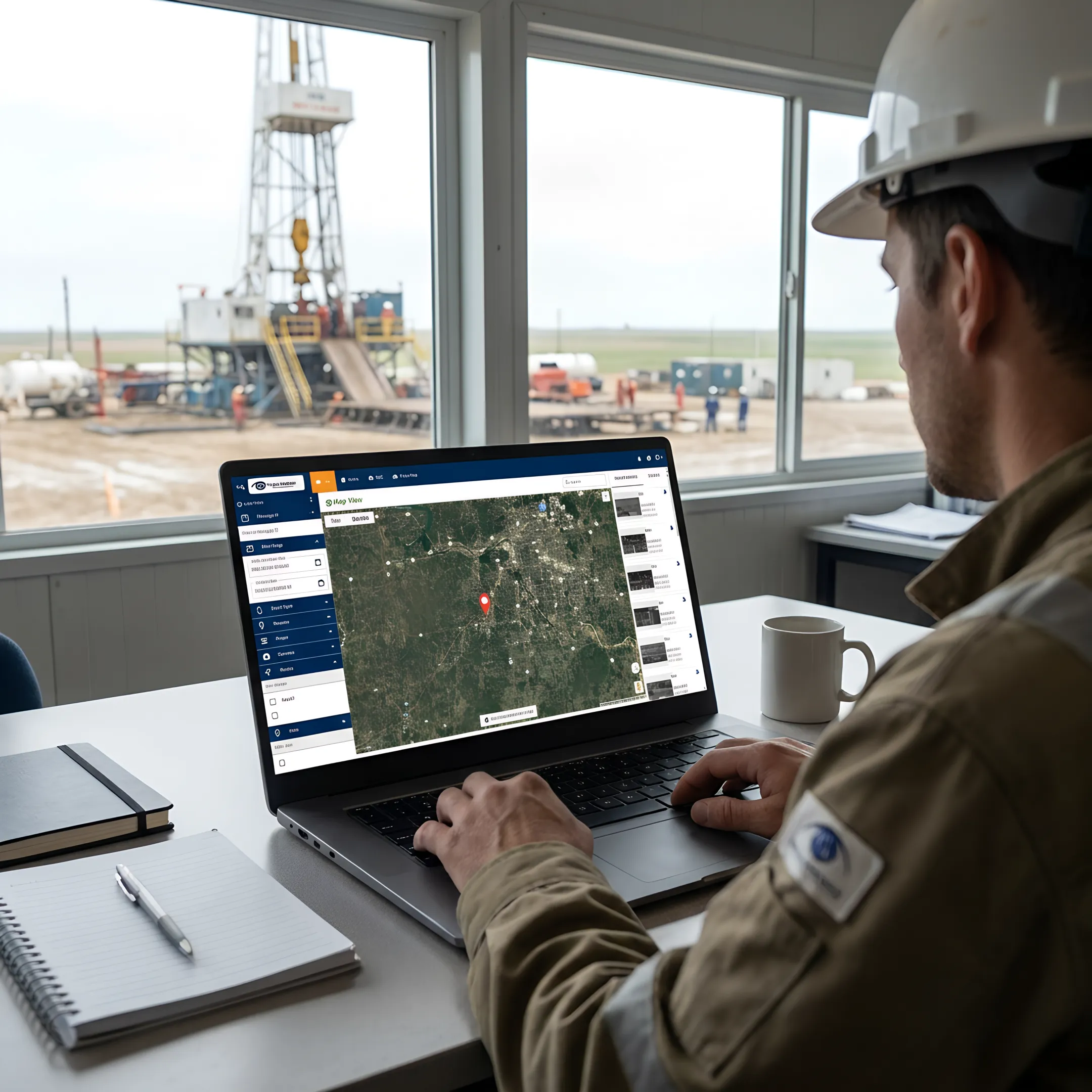 Remote oil and gas wellsite monitored by AI sensors