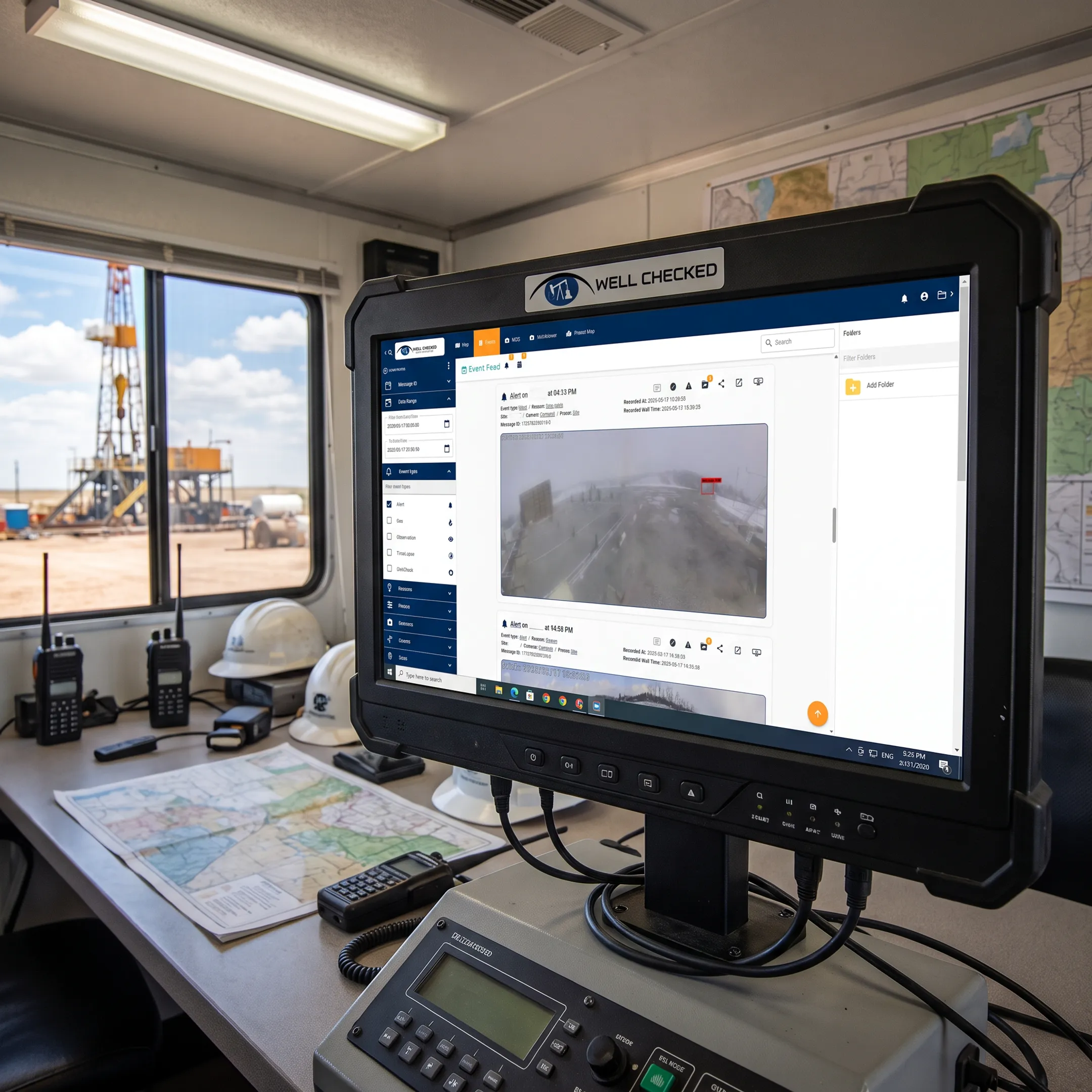 Infrared monitoring camera at an oil and gas wellsite