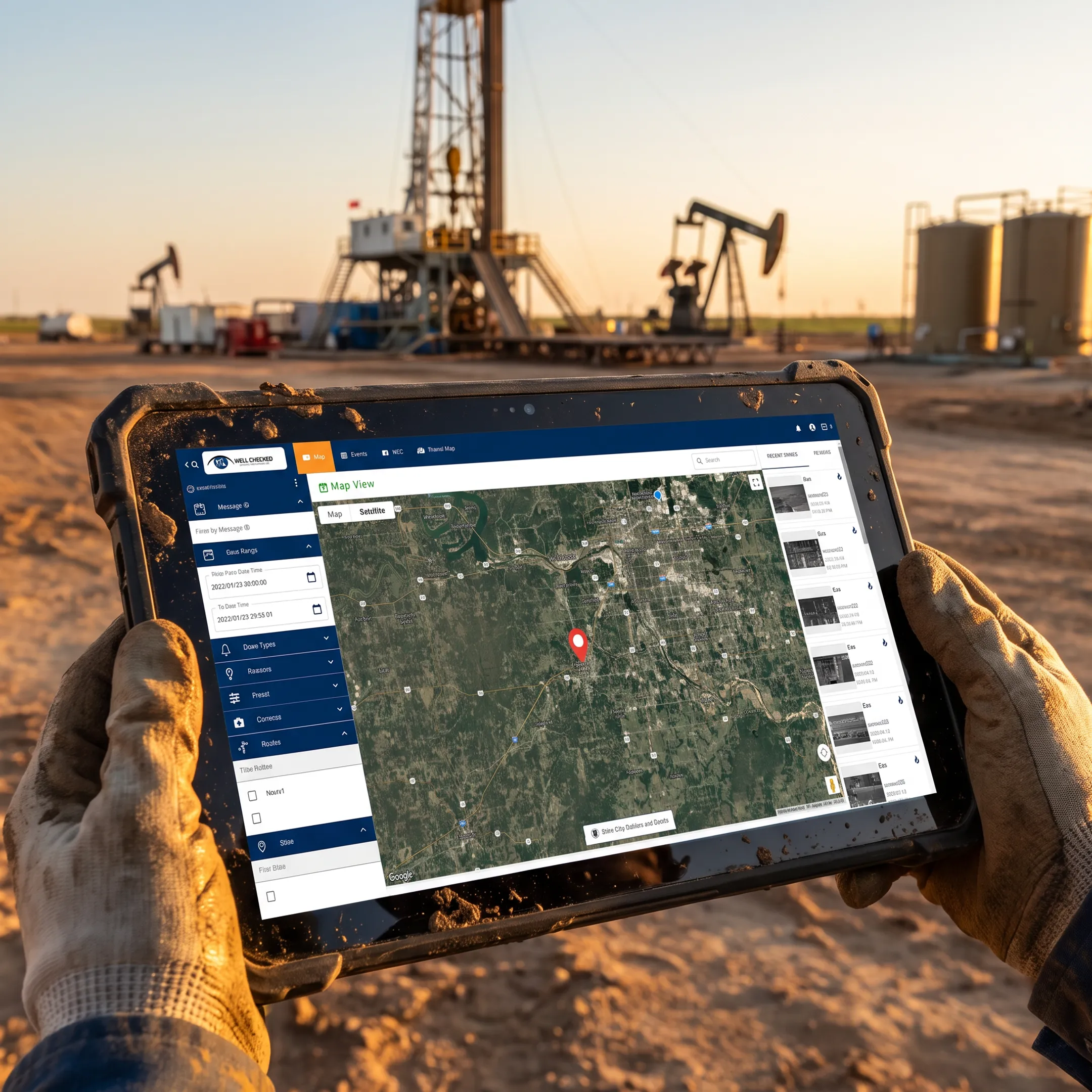 Infrared methane monitoring camera at an oil and gas wellsite